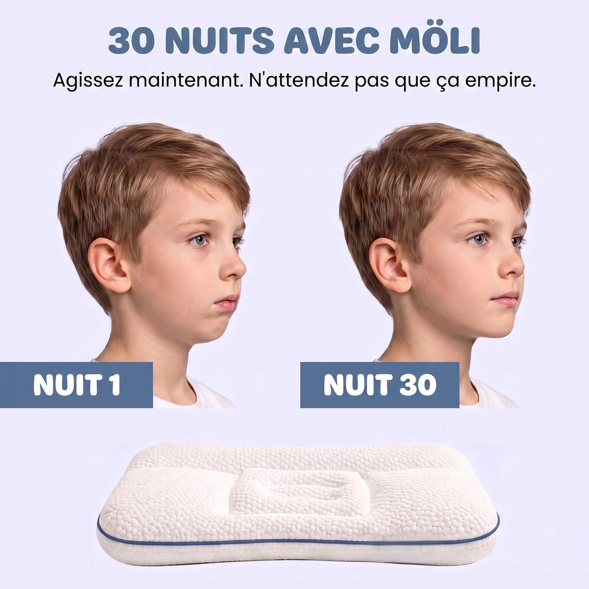 MÖLI - Oreiller ergonomique pour enfant