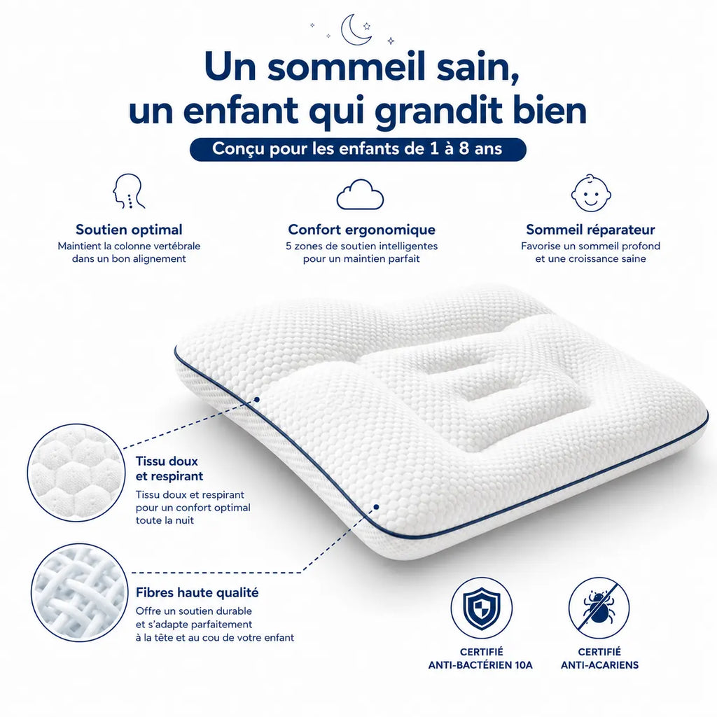 MÖLI - Oreiller ergonomique pour enfant