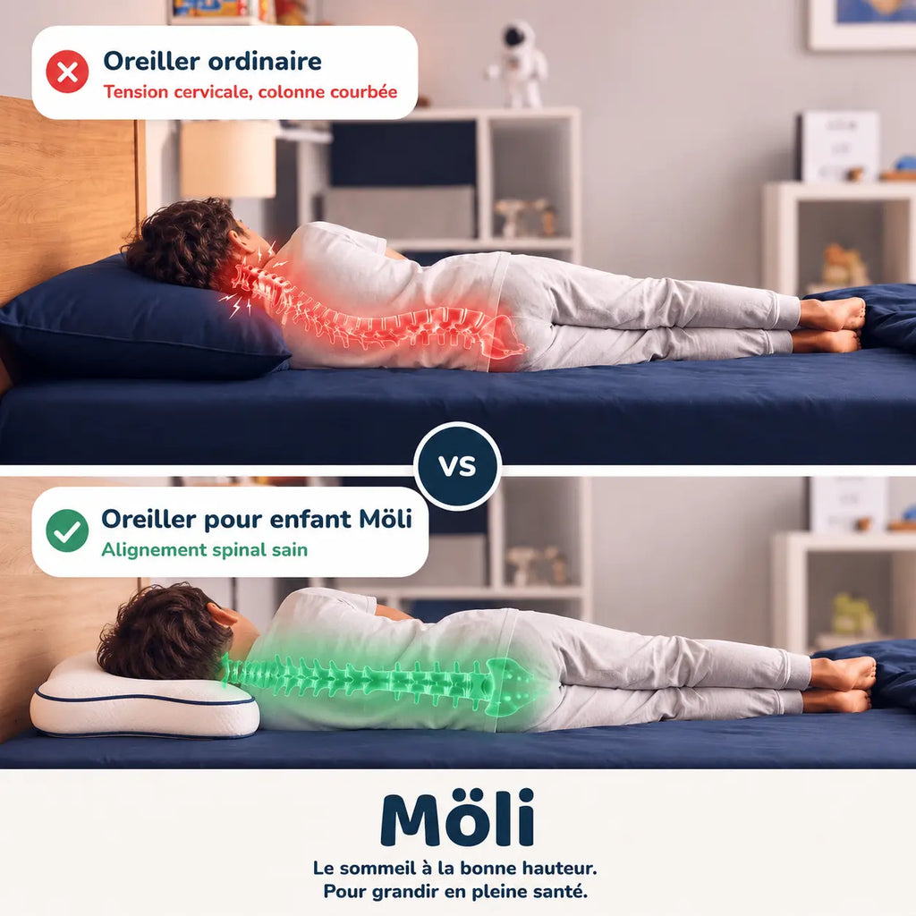 MÖLI - Oreiller ergonomique pour enfant